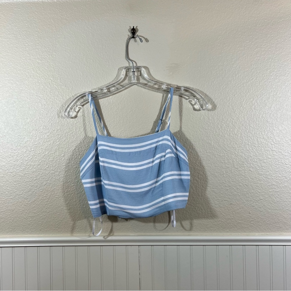 Lulus Coastal Living Light Blue and White Striped Two Piece Jumpsuit Size M - Picture 13 of 16